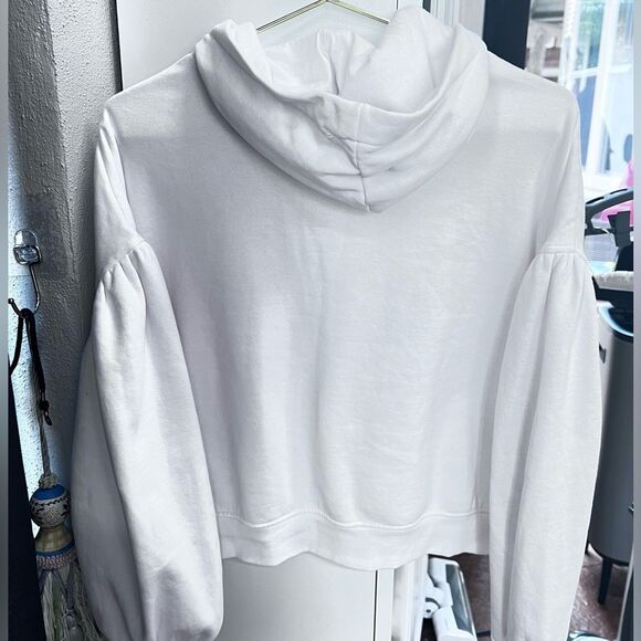 Coca Cola Cropped Pastel Sweatshirt Hoodie with puffy sleeves SZ L - Picture 2 of 7